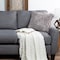 Hastings Home Hastings Home 18-Inch Himalayan Faux Fur Pillow, Gray 649956THQ - alternate 3